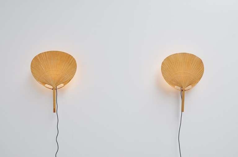 Ingo Maurer Uchiwa ll wall lamps Germany 1973