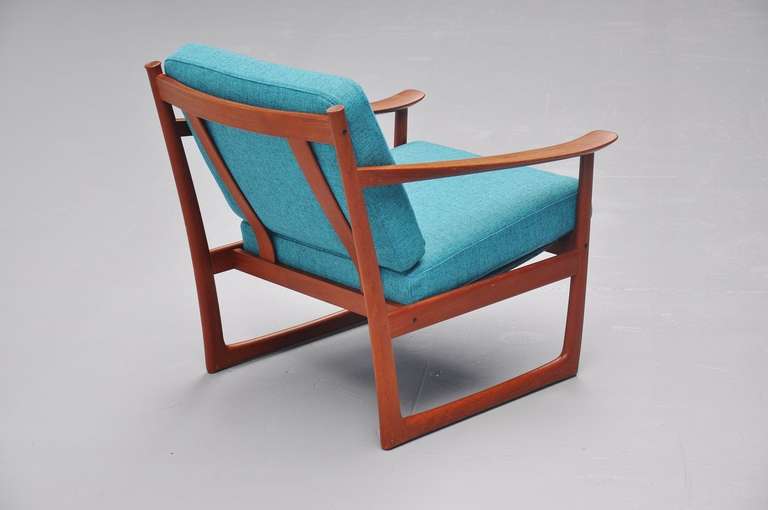 Fabric Peter Hvidt and Orla Molgaard Lounge Chair, 1961