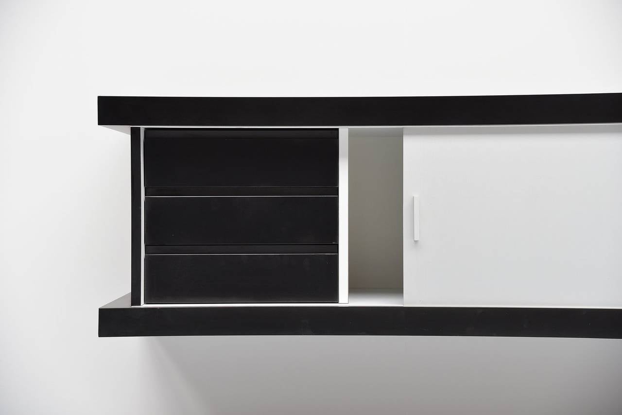 Anodized Horst Bruning Floating Sideboard for Behr, Germany, 1967
