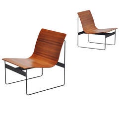 Gunter Renkel Plywood Lounge Chairs for Rego, Germany, 1959