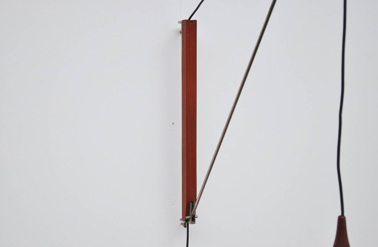 Willem Hagoort Arc Wall Lamp, 1950 In Good Condition In Roosendaal, Noord Brabant