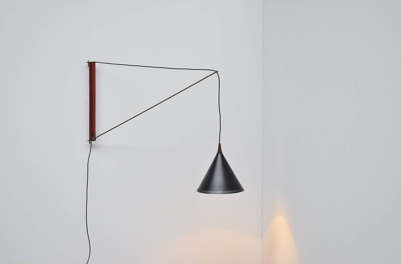 Mid-20th Century Willem Hagoort Arc Wall Lamp, 1950