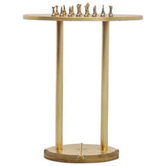 Peter Ghyczy chess table in brass Holland 1975