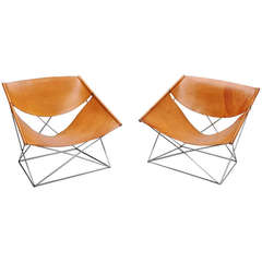 Pierre Paulin F675 Pair of Butterfly Chairs for Artifort, 1963