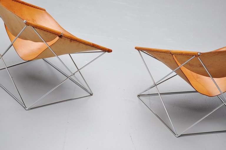 Dutch Pierre Paulin F675 Pair of Butterfly Chairs for Artifort, 1963