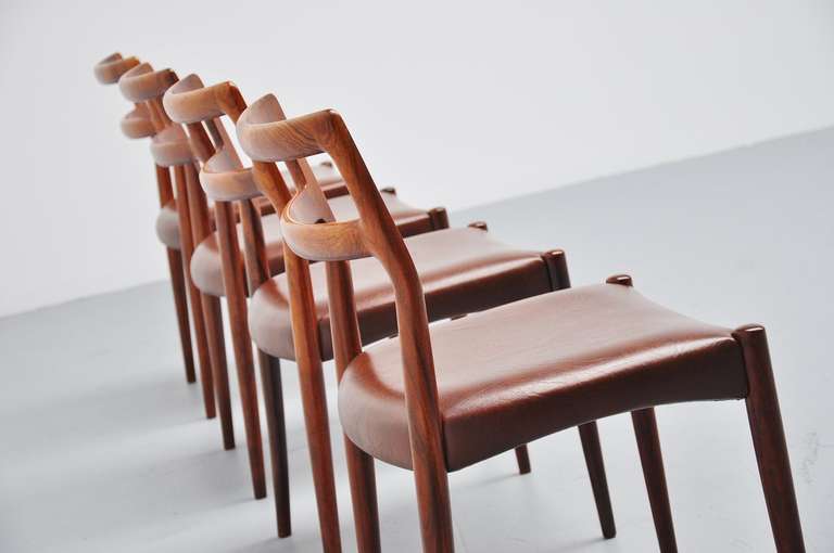 Mid-20th Century Johannes Andersen Rosewood Chairs for Uldum Mobelfabrik, 1960