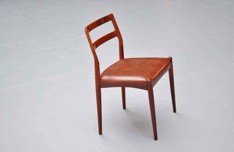 Johannes Andersen Rosewood Chairs for Uldum Mobelfabrik, 1960 4
