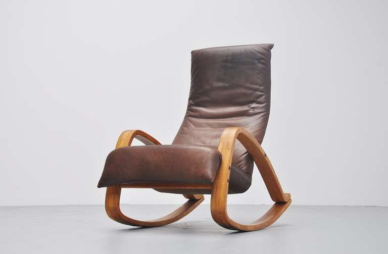 Mid-Century Modern Gerard van den Berg Montis Onrad Rocking Chair, 1970