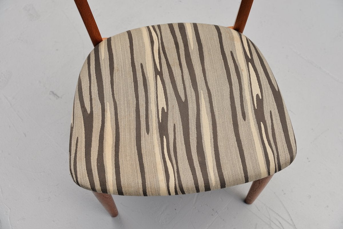 Swedish dining chairs with original upholstery 1960 3
