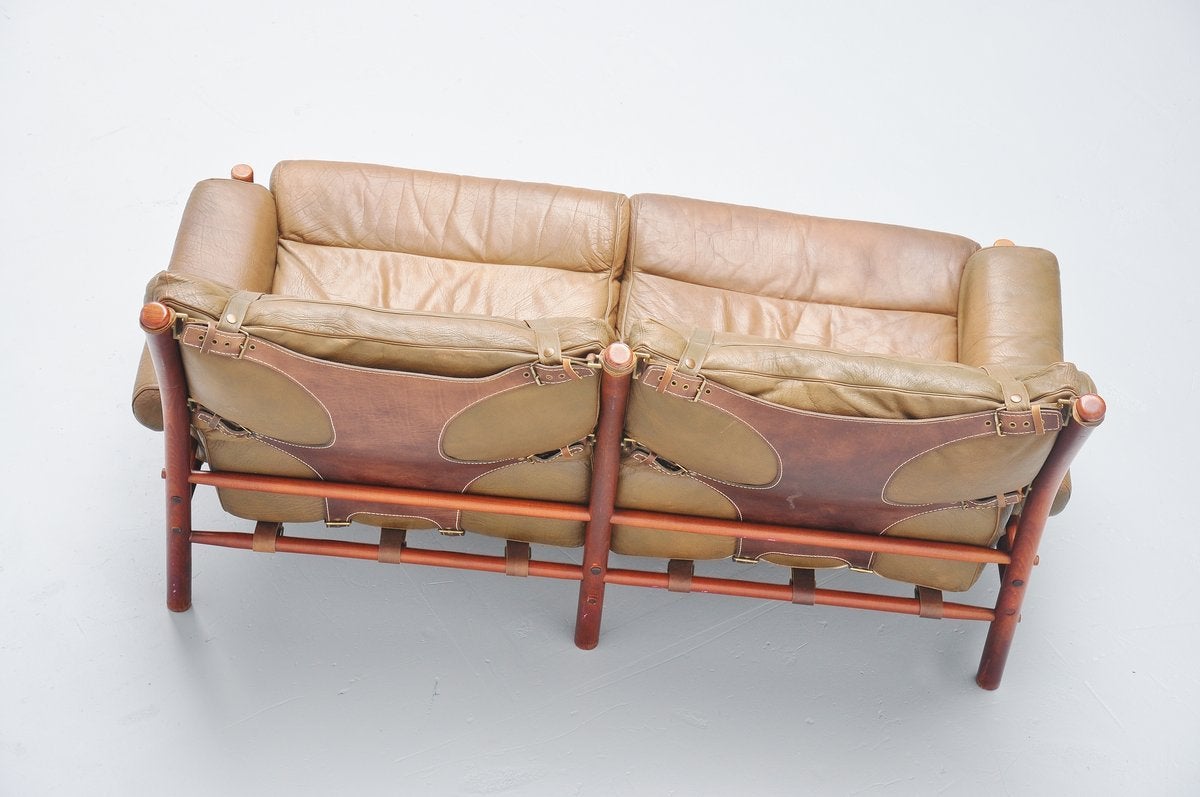 Stained Arne Norell Inca sofa Sweden 1965