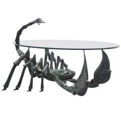 Vintage Jacques Duval-Brasseur Attributed Scorpion Coffee Table, France, 1970