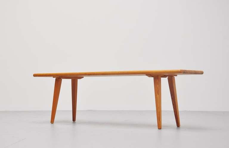 Carl Malmsten Solid Pine Bench, Sweden, 1940 1