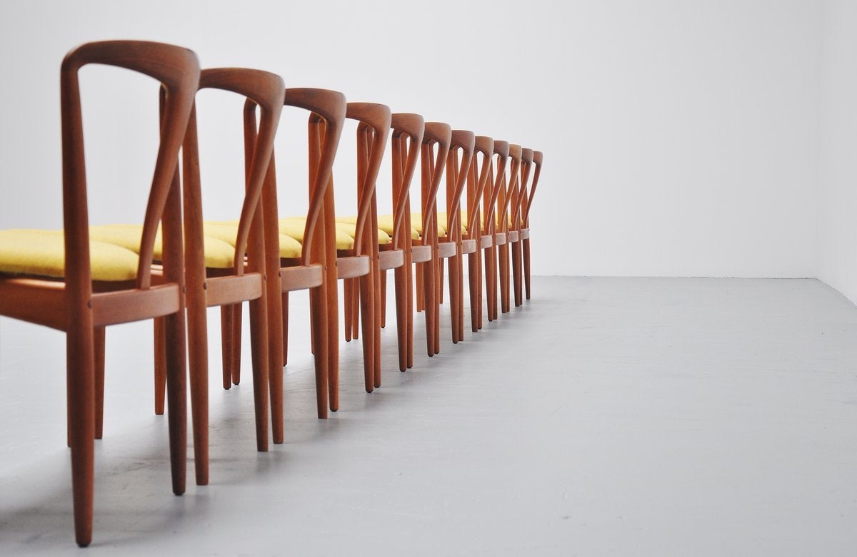 Danish Johannes Andersen Juliane Chairs for Uldum, Denmark, 1960