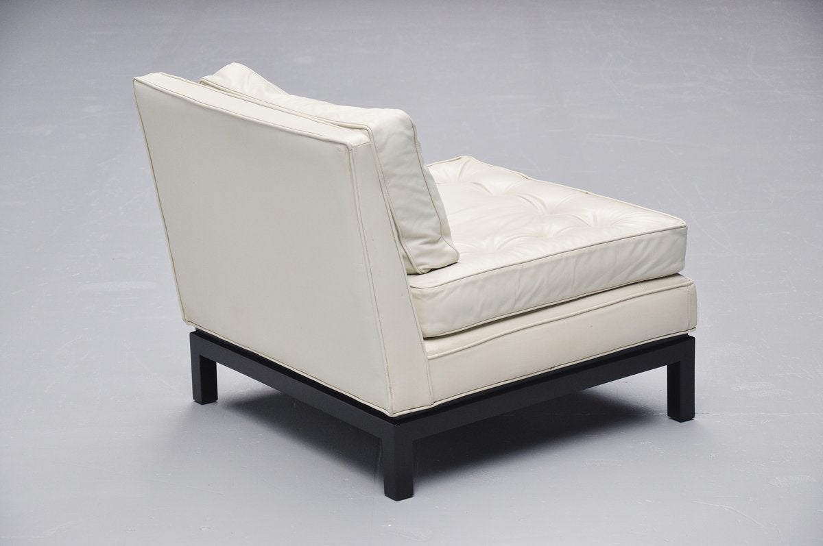 Leather Edward J. Wormley Lounge Chair for Dunbar, USA, 1965