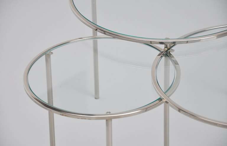 Mid-Century Modern Bauhaus Era, Modernist Nesting Table Set 