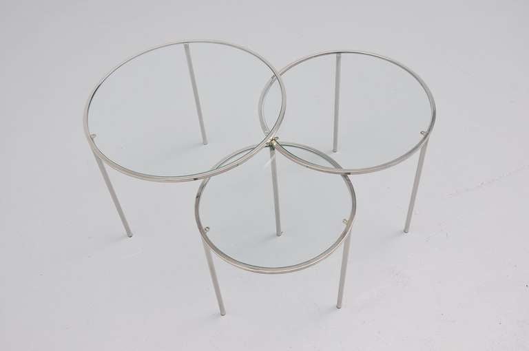 Dutch Bauhaus Era, Modernist Nesting Table Set 
