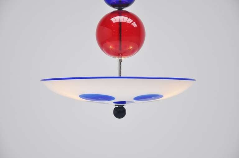 Mid-Century Modern Simone Cenedese Chandelier in Murano Glass