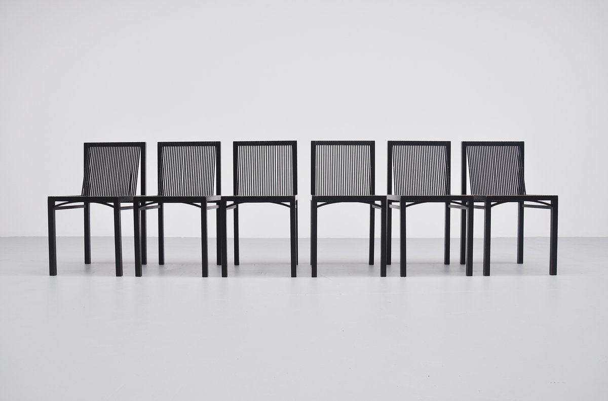 Mid-Century Modern Ruud Jan Kokke dining chairs for Harvink 1984