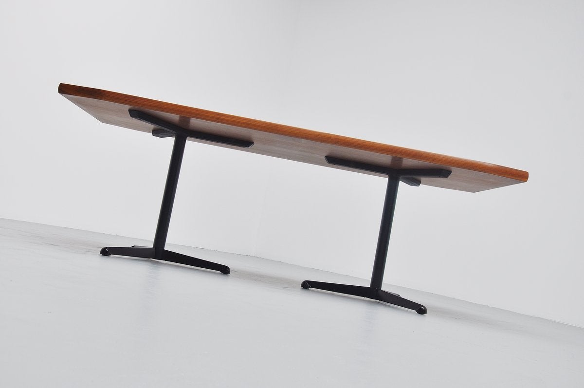 Mid-20th Century Osvaldo Borsani conference table / desk Tecno Italy 1954