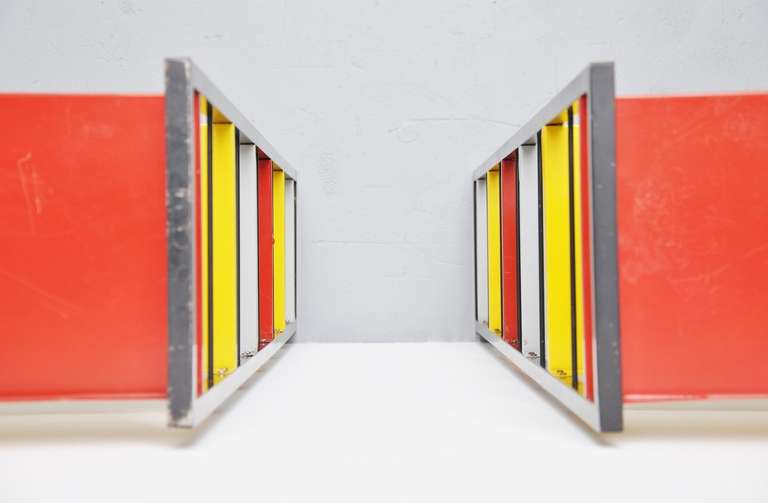 Metal Pair of Bookcases by D. Dekker for Tomado Holland 1960
