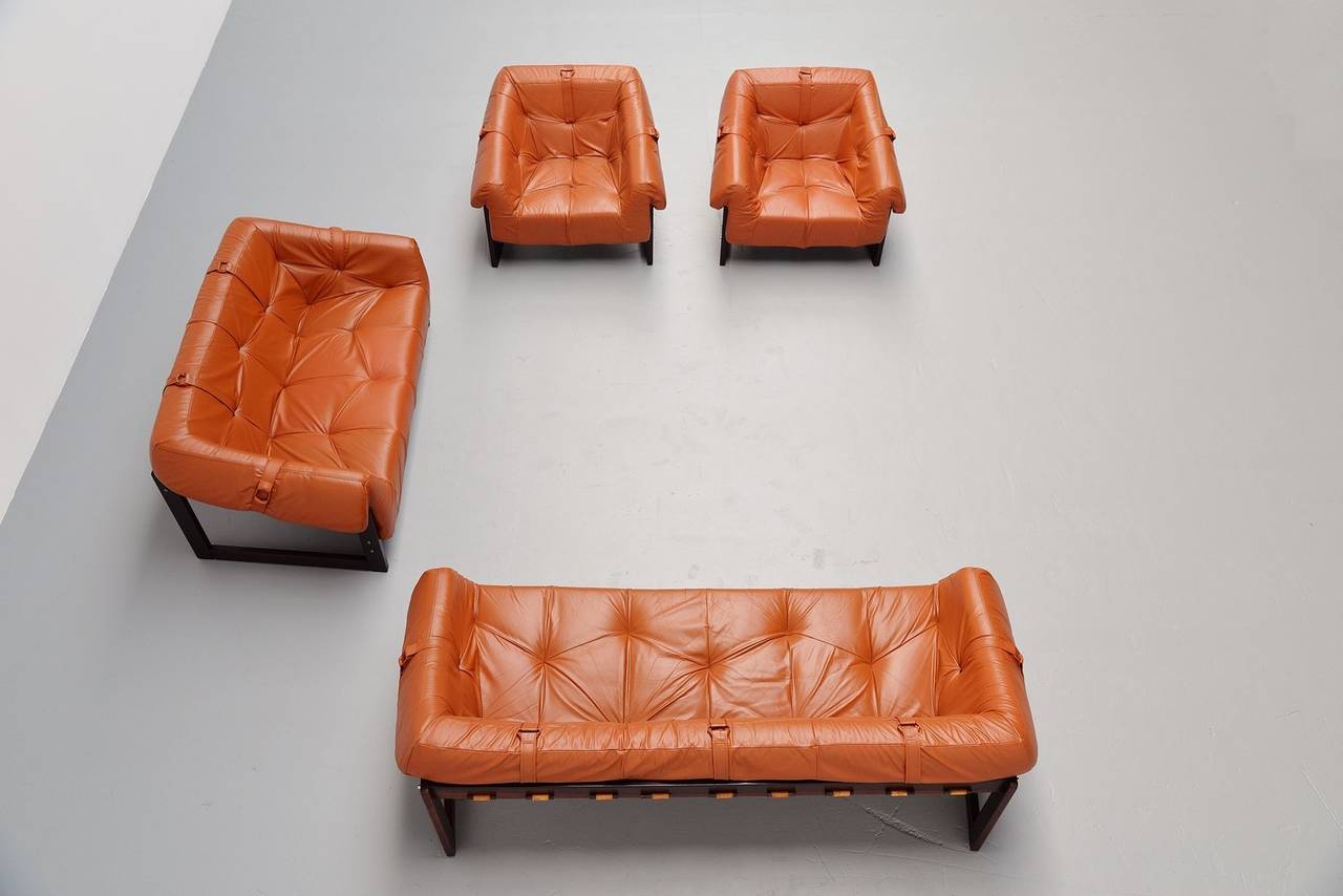 Mid-Century Modern Percival Lafer Lounge Sofa Set, Brazil, 1960