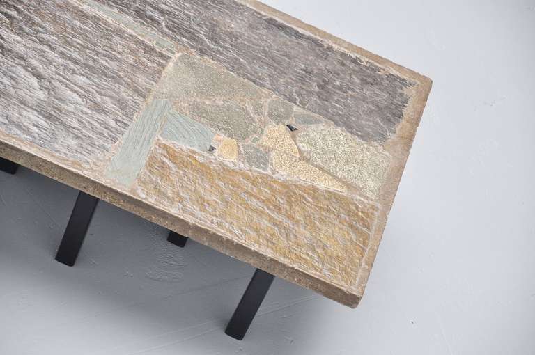 Paul Kingma Rectangular Coffee Table in Stone and Concrete, 1963 In Good Condition In Roosendaal, Noord Brabant