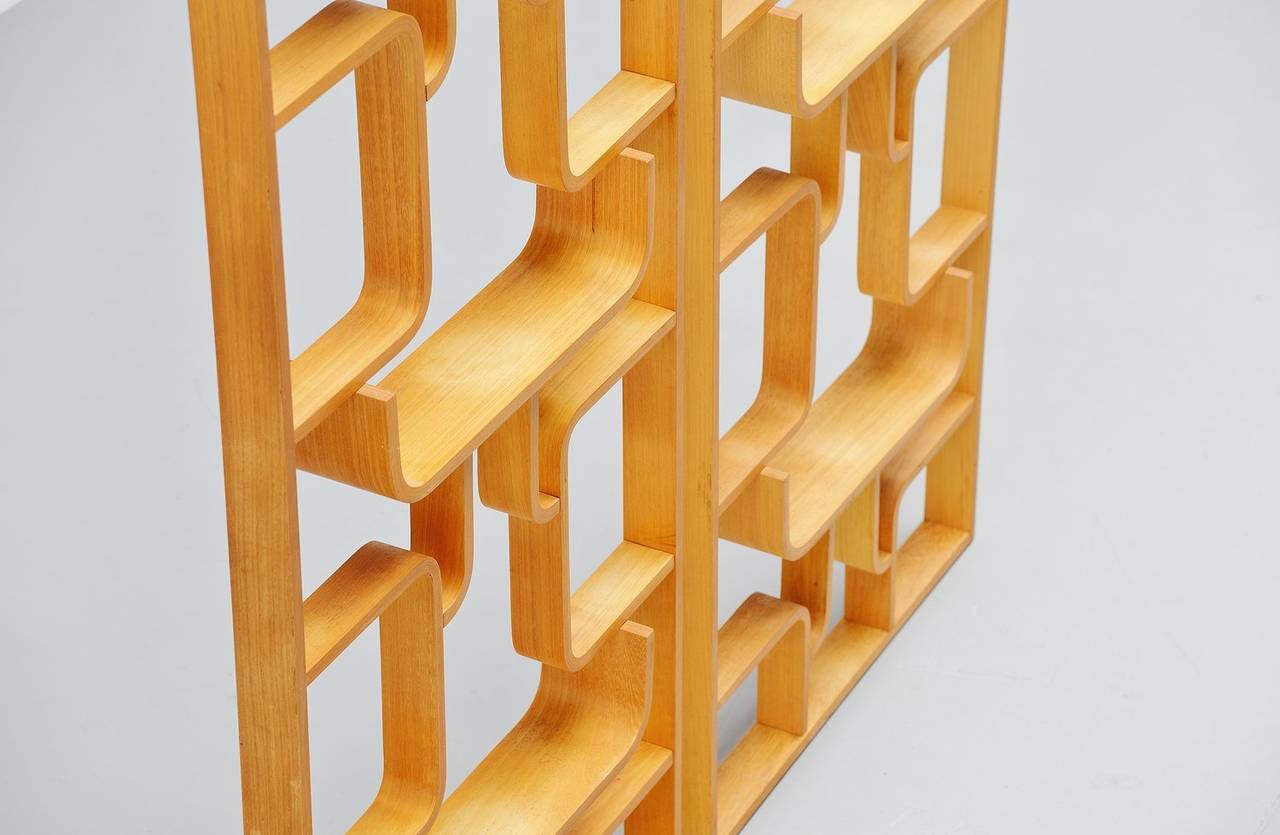 Czech Plywood Room Divider Set by Drevopodnik Holesov, 1960 1