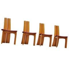 Chaises de salle à manger Pauvers de Bob van den Berghe 1970