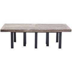 Paul Kingma Rectangular Coffee Table in Stone and Concrete, 1963 2