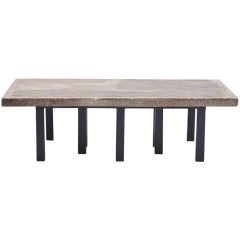 Paul Kingma Rectangular Coffee Table in Stone and Concrete, 1963