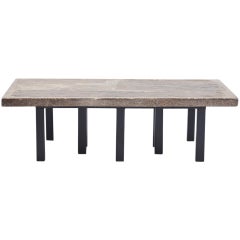 Vintage Paul Kingma Rectangular Coffee Table in Stone and Concrete, 1963