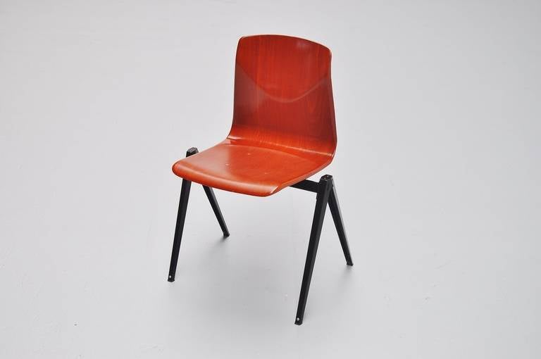 German Pagholz Industrial Stacking Chairs, 1970 more than 400 available