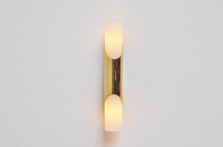 Late 20th Century Italian Brass and Glass Sconces by Gio Ponti