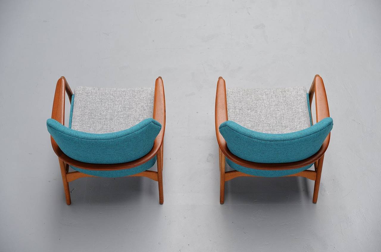Aksel Bender Madsen Bovenkamp Lounge Chairs, Pair, 1960 In Excellent Condition In Roosendaal, Noord Brabant