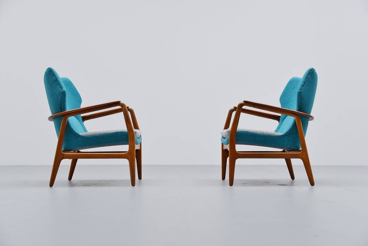 Mid-20th Century Aksel Bender Madsen Bovenkamp Lounge Chairs, Pair, 1960