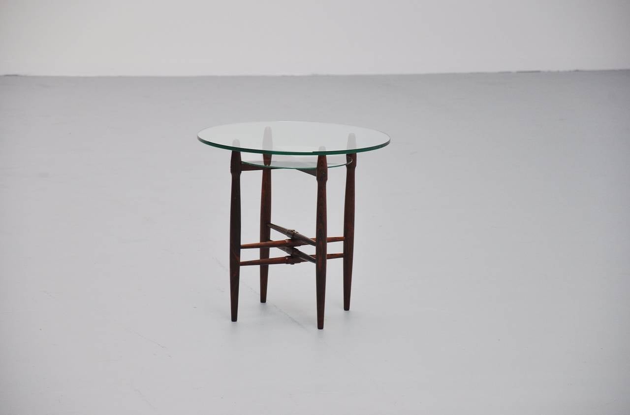 Glass Poul Hundevad PJ Furniture Side Table 1958