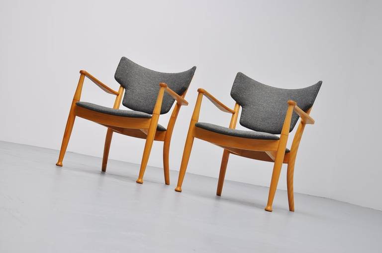 Peter Hvidt and Orla Molgaard Nielsen Portex Easy Chairs, 1944 For Sale 2