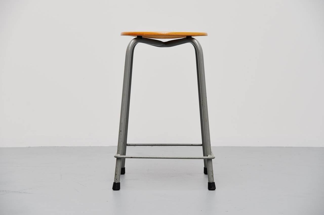 Large industrial stool set by Ahrend de Cirkel, Holland 1970 1