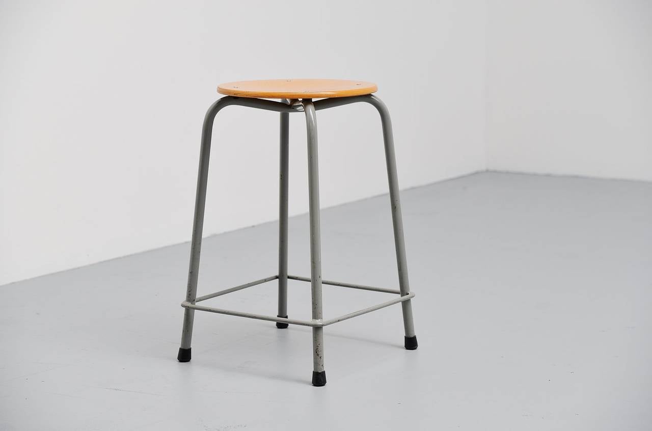 Mid-Century Modern Large industrial stool set by Ahrend de Cirkel, Holland 1970