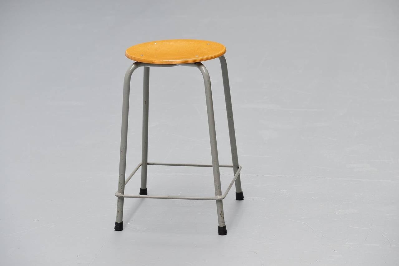 Dutch Large industrial stool set by Ahrend de Cirkel, Holland 1970
