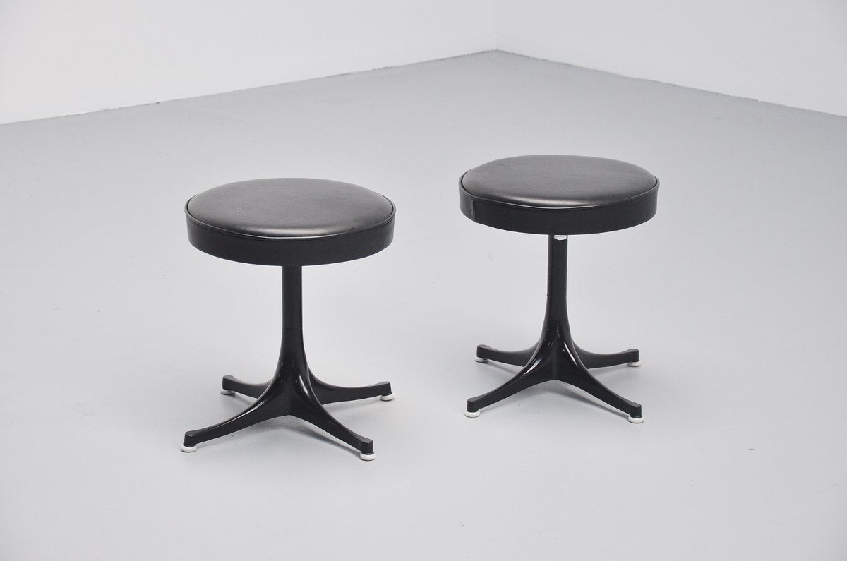 American George Nelson pair of stools for Herman Miller 1955