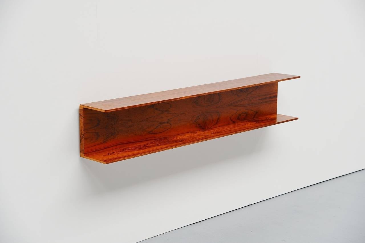 Mid-Century Modern Walter Wirtz rosewood wall shelve Germany 1965