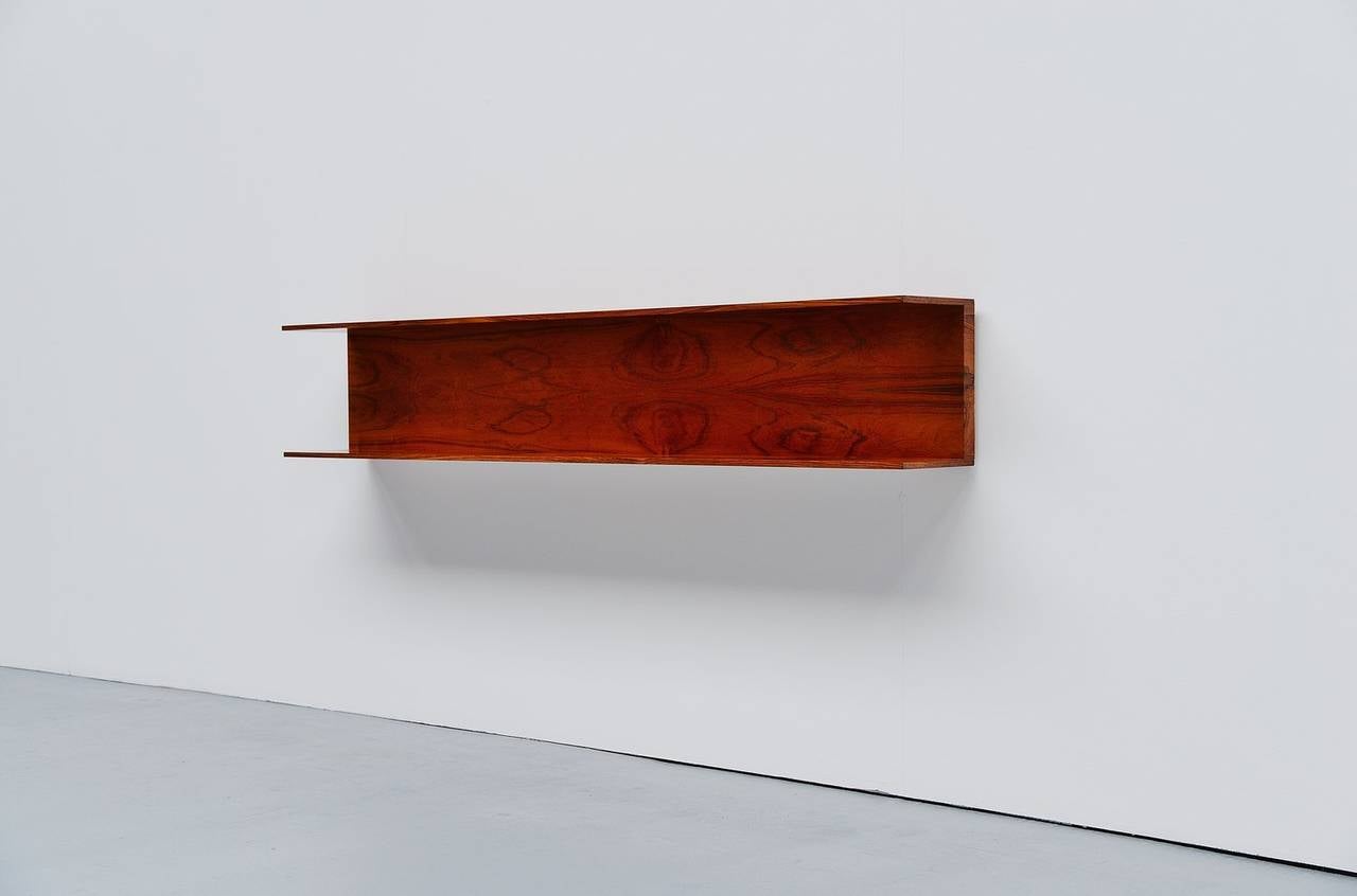 Rosewood Walter Wirtz rosewood wall shelve Germany 1965