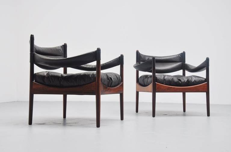 Scandinavian Modern Kristian Solmer Vedel Modus Chairs, Denmark, 1963