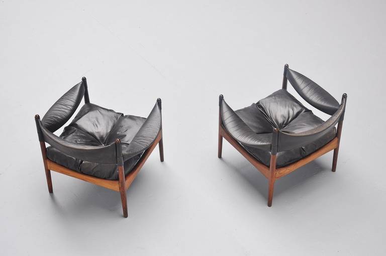 Danish Kristian Solmer Vedel Modus Chairs, Denmark, 1963