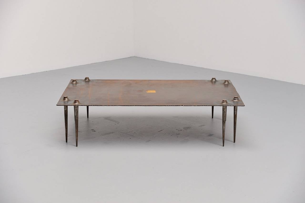 Mid-Century Modern Idir Mecibah Brutalist Coffee Table, Belgium, 1998