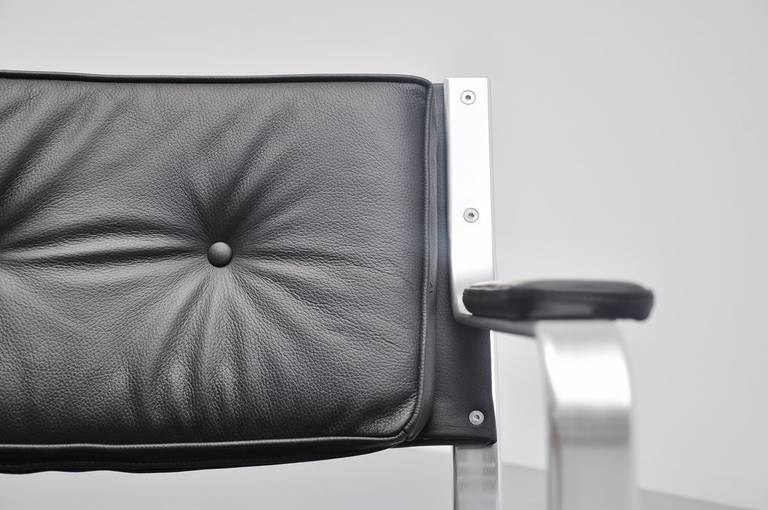 Aluminum Karl Erik Ekselius Mondo Lounge Chairs for J. O. Carlsson, Sweden, 1965