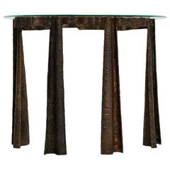Bronze Console Table Signed, Holland, 1989