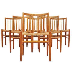 Jorgen Baekmark Fdb Mobler Oak Chairs 1960