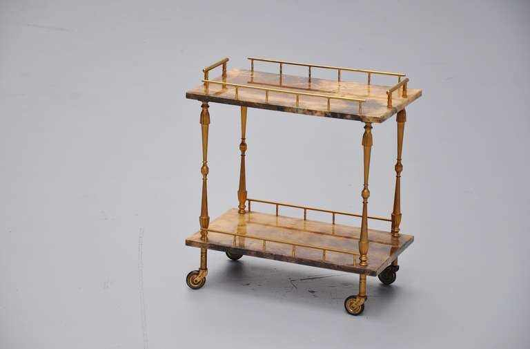 Aldo Tura serving tea cart Italy 1960 1